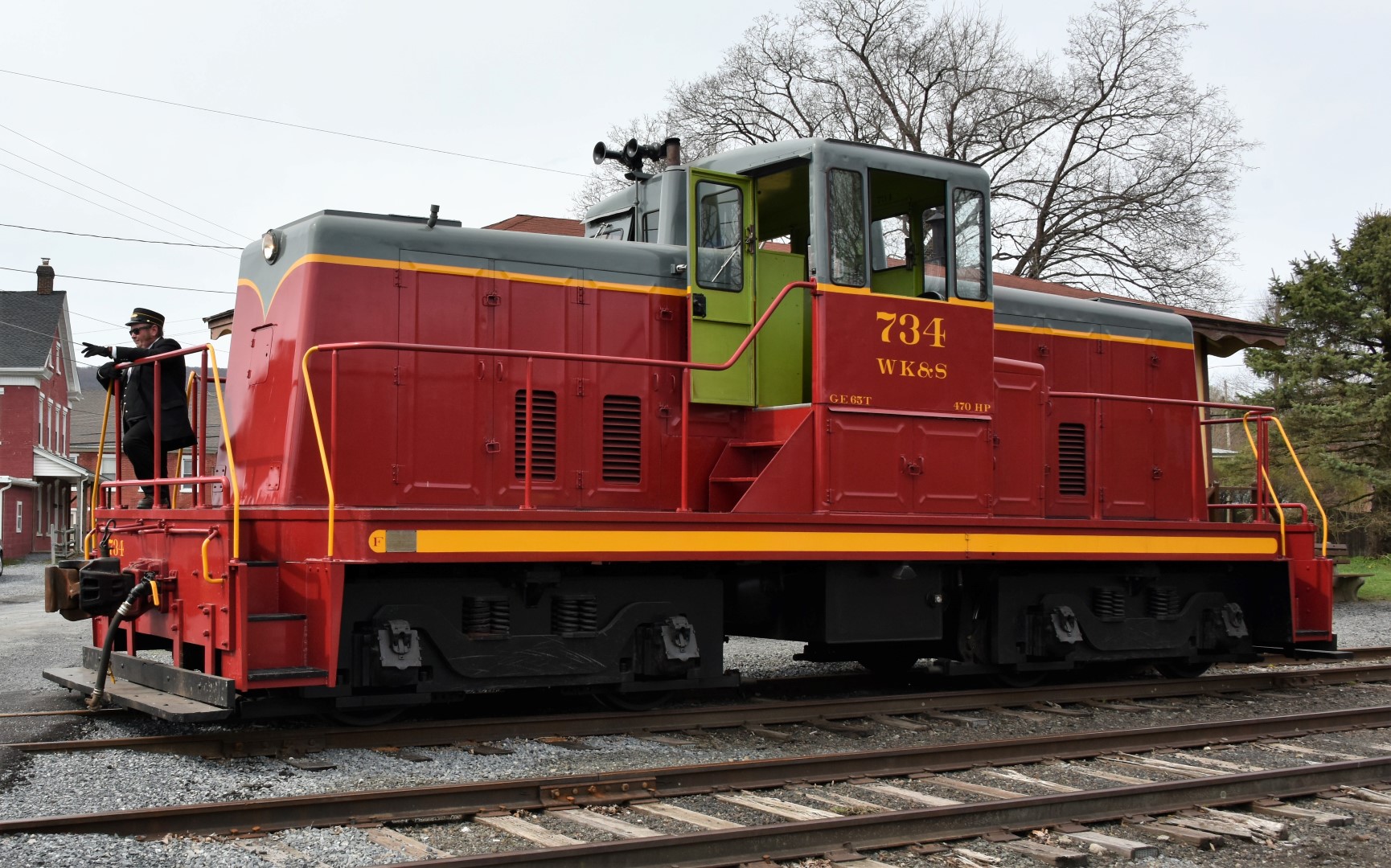 Train engine at WK&S Train Station in Kempton PA