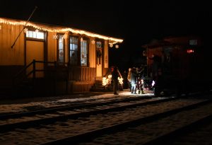 train station at night